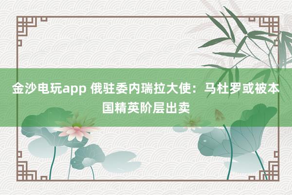 金沙電玩app 俄駐委內瑞拉大使：馬杜羅或被本國精英階層出賣