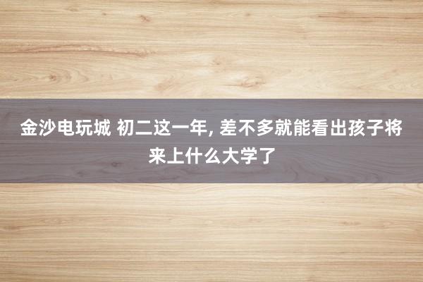 金沙電玩城 初二這一年， 差不多就能看出孩子將來(lái)上什么大學(xué)了
